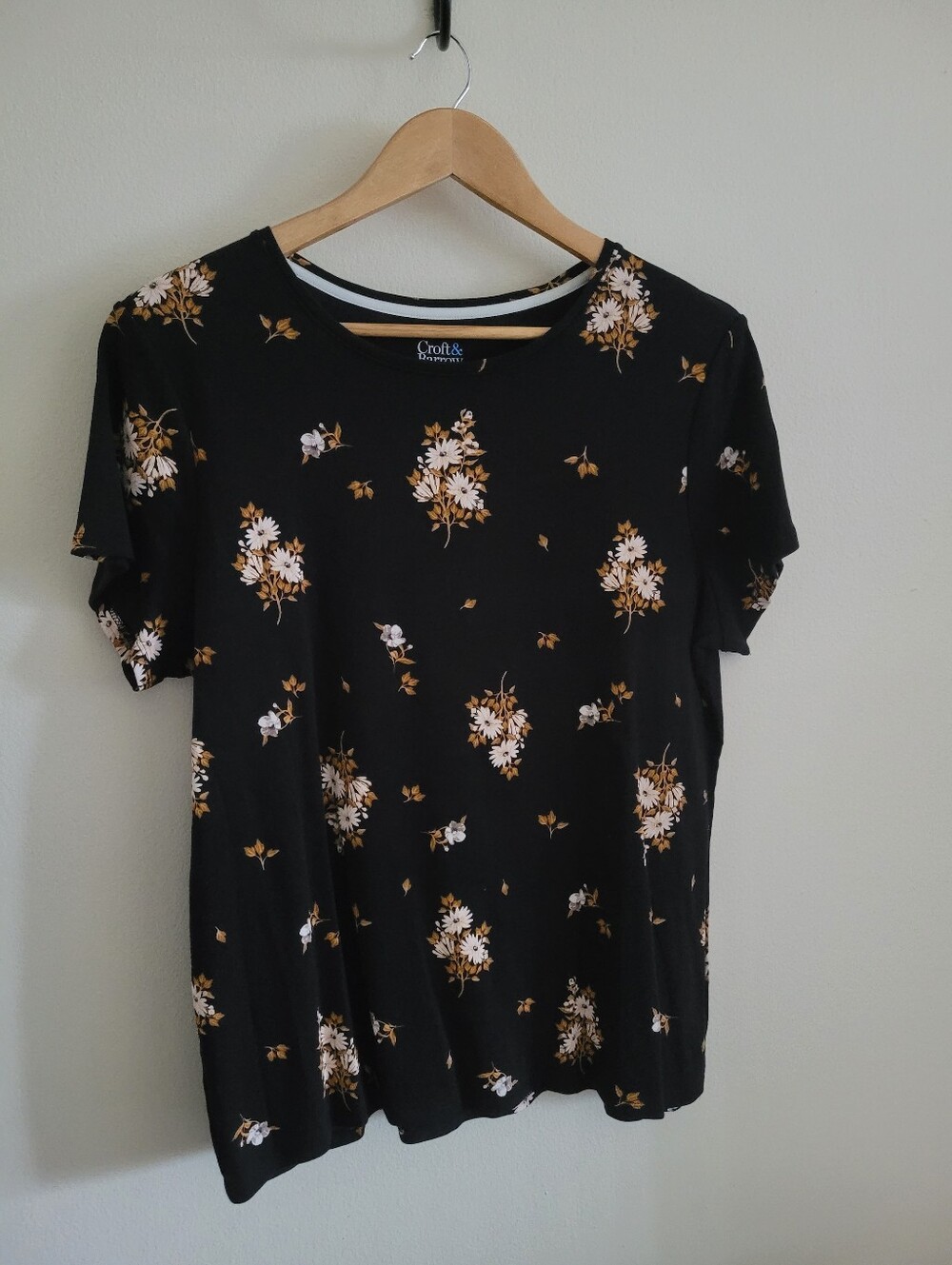 Croft & Barrow The Classic Tee Cotton Floral Top, Women's XL